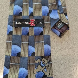Grateful Dead Dancing Bear Patterned Tie